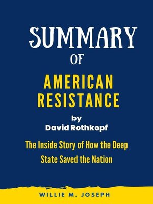 cover image of Summary of American Resistance by David Rothkopf